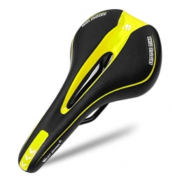 NAN Asientos de bicicleta de montaña NAN Silln De Bicicleta, Silln De Bicicleta Hueco Y Ergonmico Silln De Bicicleta Espuma De Memoria Grande Y Llena Cmoda Silln Impermeable Y Transpirable Bicicleta De Montaa para, Yellow