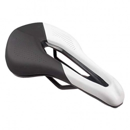 Queanly Asientos de bicicleta de montaña Queanly PU Cojín De Asiento Bici del Camino De MTB Equipo De Bicicletas Silla Cojín Ciclismo Silla (Color : Blanco)