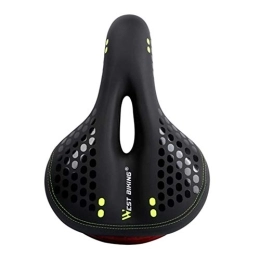 Sunfauo Asientos de bicicleta de montaña Sillin De Bicicleta Funda De Sillin Bicicleta Estatica Montaña Bici Asiento Asiento De Bicicleta Cubierta Funda De Asiento De Gel De Bicicleta Black Green, 1