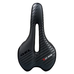 Roulle Asientos de bicicleta de montaña Sillín Bicicleta Impermeable Ligero Sillines Ciclismo MTB Suave cómodo sillín Bicicleta Hueco Seguridad para Bicicleta Black Red