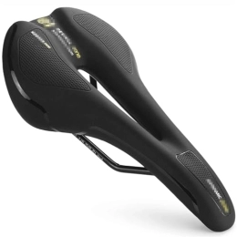 Generic Repuesta Sillín de bicicleta MTB Mountain Road Bike Seat hueco Gel Ciclismo Cojín Ejercicio Bicicleta Sillín Para Y Tipo C Negro