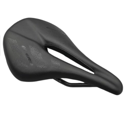 Generic Asientos de bicicleta de montaña Sillín de carbono de nariz corta para MTB / Road Bike Sillín de cuero súper ligero Cojines de carbono Cómodo Sillín de montaña Negro