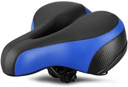 VOANZO Repuesta VOANZO Sillín de Bicicleta para sillín de Bicicleta, sillín de Bicicleta Ancho y Suave Cojín de Asiento de Bicicleta para Ciclistas híbridos de MTB Road Gel Comfort (Azul y Negro)