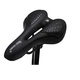 ZMMZ Asientos de bicicleta de montaña ZMMZ Sillín de Bicicleta Suave Transpirable Superficie de PU Gel Relleno de sílice Cómodo Asientos de sillín de Bicicleta de montaña de Carretera MTB (Color : Black)