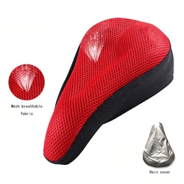 ZXY Asientos de bicicleta de montaña ZXY Cubierta para Sillín, Colchón Grueso Duradero Gel de Sílice Ciclismo Bicicleta de Montaña Bicicleta de Pista BMX, Cubierta de Asiento de Bicicleta de Espuma cómoda, Rojo, Length 28X Width 18