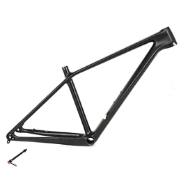 KLWEKJSD Repuesta Cuadro De Bicicleta De Montaña 27.5er 29er Fibra De Carbono Cuadro MTB XC 15'' / 17'' / 19'' Eje Pasante 12x142mm Freno Disco Cuadro Hardtail Rutas Internas ( Color : Matte black , Size : 27.5x17'' )