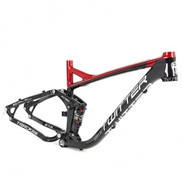 Gububi Cuadros de bicicleta de montaña Gububi Cuadro de Bicicleta de Carretera Aleacin de Aluminio Soft Tail Frame Suspensin Completa Mountain Bike Frame Off-Road (Color : Negro, tamao : 19Inch)