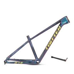 HIMALO Cuadros de bicicleta de montaña HIMALO 27.5er 29er MTB Marco De Fibra De Carbono 15'' 17'' 19'' Freno De Disco Hardtail Mountain Bike Frame XC Enrutamiento Interno 12x142mm Marco De Eje Pasante (Color : Geel, Size : 27.5 * 17'')