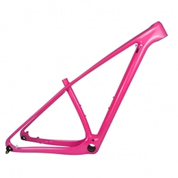 PPLAS Repuesta Marco de Bicicleta de Carbono de 29er MTB 135x9 QR o 142x12 Marco de Bicicleta de montaña de Carbono MTB Marco de Bicicleta MTB (Color : Pink Glossy, Size : 20 21 Inch (185cm Above))