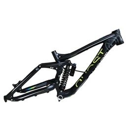 QHIYRZE Repuesta MTB Descenso Suspensión Cuadro Recorrido 200mm 26 / 7.5er Trail Bicicleta De Montaña Cuadro Freno De Disco Eje Pasante Aluminio Cuadro XC / AM / DH , Con Amortiguador ( Color : Black , Size : M / Medium )