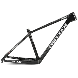 OKUOKA Repuesta OKUOKA Bicicletas de Hombre y de Mujer Marco de Bicicleta 27, 5 / 29 in Cuadro de Bicicleta de montaña Bicicleta Accesorios para Bicicletas con Auricular y Gancho Trasero (Color : Black, Size : 27.5X