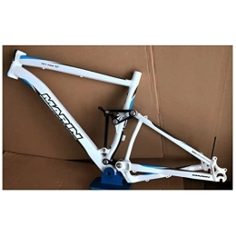 QHIYRZE Repuesta Suspensión Cuadro 26ER Bicicleta De Montaña Trail Cuadro Aleación De Aluminio Freno De Disco Cuadro 100mm De Recorrido DH / XC / AM Cuadro De MTB Liberación Rápida 135MM ( Color : White Blue 26*19'' )
