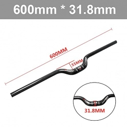 YINHAO Repuesta YINHAO Fiber Completo Fiber MTB Manilla DE BICIBRA DE BICIBRA DE SWAILLOW Riser Bar BIGKE HANDERBAR 600-740MM Piezas de Bicicleta Plegables de montaña ultraligidos (Color : 31.8x600MM Mountain)