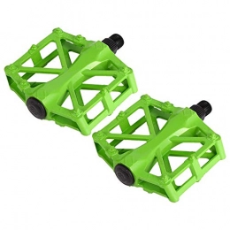 Alomejor Repuesta 3 Colores Brillantes 1 Par De Pedales De Aluminio Duraderos Antideslizantes Plataforma Plana Pedal De Bicicleta MTB(Verde)
