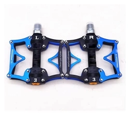 AIRAXE Repuesta AIRAXE Anchos de montaña Plana Ciclismo en Bicicleta Pedal for Bicicleta 3 Rodamientos sellados 9 / 16 MTB BMX Pedales 5 Colores Disponibles (Color : Blue)