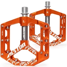 Alston Repuesta Alston MTB Pedales de bicicleta CNC Pedales de plataforma de bicicleta Pedales de ciclismo 3 rodamientos sellados 9 / 16 antideslizante Pedal de bicicleta para BMX Mountain Road Bike