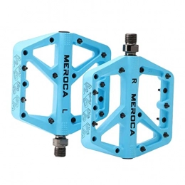 Amagogo Pedales de bicicleta de montaña Amagogo Pedales de Bicicleta de montaña Pedales de MTB Pedales Planos de Bicicleta 9 / 16"Plataforma Ligera de rodamiento Sellado para Bicicleta de montaña BMX - Azul