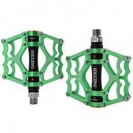 Amyove Pedales de bicicleta de montaña Amyove Pedales de Bicicleta Ultraligeros Ciclismo de Aluminio Pedales de rodamiento sellados CNC MTB Mountain Bike Accesorios Verde Negro Tamao Especial