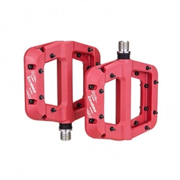 ANDD ZTTO 1 par MTB Mountain Bike Pedal Nylon Fibra Montaña Bicicleta antideslizante Pedales Ciclismo Piezas (Rojo)