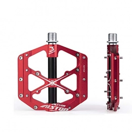 AQNPYR Pedales de bicicleta de montaña AQNPYR 3 Bearings Mountain Bike Pedals Platform Bicycle Flat Alloy Pedals 9 / 16 Pedals Non Slip Alloy Flat Pedals