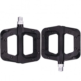 Asdflina Pedales de bicicleta de montaña Asdflina Pedal de Bicicleta 3 Palin Bearing Mountain Bike Pedal Accesorios de Bicicleta de Carretera y Equipo Pedales Planos de aleacin (Color : Negro)