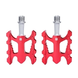 AXOINLEXER Pedales de bicicleta de montaña AXOINLEXER Pedales de Bicicleta, Pedal de Bicicleta de Montaña Pedales de Bici Antideslizantes para BMX MTB, Rojo