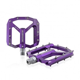PPLAS Repuesta De Aluminio de aleación de Bicicleta de montaña Pedal, Pedal de MTB, un par 345g (Color : Purple)