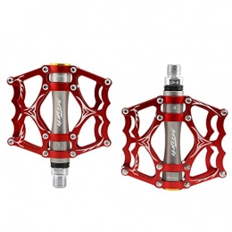 Dreamworldeu Pedales de bicicleta de montaña dreamw orldeu Pedales MTB Fahrradpedale (3abgedichtete Almacenamiento) Sealed Lubri Cate Bearing ligero Aluminum accesorios 9 / 16Un Par, rojo