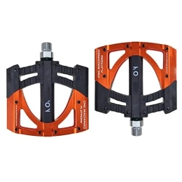 DSFHKUYB Pedales de bicicleta de montaña DSFHKUYB Pedales De Bicicleta 1 Par De Ciclismo Pedales Antideslizantes De Aluminio Rodamiento Impermeable Pedales De Bicicleta De Plataforma Ancha Duraderos, Naranja