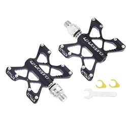 F Fityle Pedales de bicicleta de montaña F Fityle Pedales de Plana de de aleación de Aluminio Carretera de montaña MTB BMX de Plegable 14mm Componente, Negro