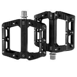 GFHYBP Pedales de bicicleta de montaña GFHYBP Pedales De Bicicleta 9 / 16 para MTB, Pedal De Plataforma De Aleación De Aluminio Ligero Universal, Pedal Plano De Bicicleta De Carretera De Montaña, Negro