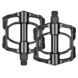 GFHYBP Pedales de bicicleta de montaña GFHYBP Pedales De Bicicleta Pedales De Bicicleta De Montaña De 9 / 16 ", Pedales De Plataforma Ligeros De Aleación De Aluminio para Bicicletas De Carretera BMX MTB, Negro