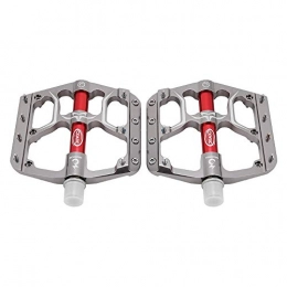 Gojiny Pedal de Bicicleta Pedales de Bicicleta Antideslizantes Pedales Planos de Plataforma de cojinete de aleacin de Aluminio Ligero para Carretera montaña BMX MTB (Plata)