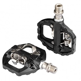 GSYNXYYA Pedales de bicicleta de montaña GSYNXYYA Pedales Bicicleta Montaña, MTB Solo Pedal Bloqueo Lateral para Los Zapatos De Bloqueo, 1.2Cm De Aluminio De Aleación De Rodamiento Plano del Pedal, Robusto Duradero (Negro)