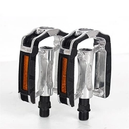 JNXFUZMG Pedales de bicicleta de montaña JNXFUZMG Pedales Pedal de la Bicicleta de montaña Pedal C169 MTB Piezas de Bicicleta Aluminio Aleación DU con Reflector Pedal de Bicicletas (Color : Silver)