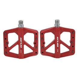 Keenso Pedales de bicicleta de montaña Keenso Pedales de Bicicleta de montaña, 1 par Pedales de Bicicleta MTB Pedales de rodamiento autolubricantes para Bicicleta Pedales Planos de Plataforma de Ciclismo con 5 Clavos Antideslizantes Rojo