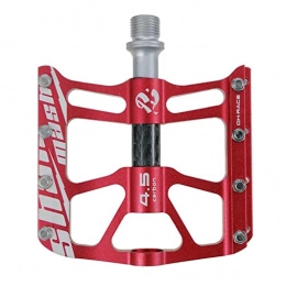 KELITE Pedales De Bicicleta CNC Mecanizado De Aleacin De Aluminio Duradero Antideslizante 3 Rodamientos Pedales for 9/16"Universal Ciclismo Mountain Road Bike (Color : Red)