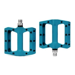 LA TALUS Pedales de bicicleta de montaña LA TALUS 1 par de pedales de MTB para bicicleta de montaña, pedales planos de plataforma de bicicleta de montaña duraderos para bicicleta BMX MTB Spin Trekking Bike azul