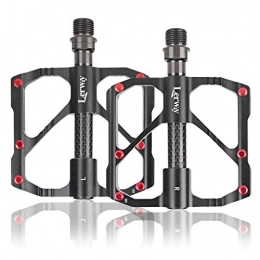 LERWAY Pedales de MTB,Pedales Bicicleta de Carretera Antideslizantes,Plataforma Pedales para Bicicleta de Montaña 3 Cojinetes Ultraligero Bici de Ruta BTT BMX Bike Pedales 9/16" con Herramienta