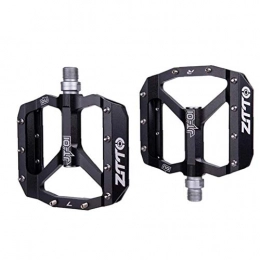 linjunddd Repuesta linjunddd Pedal MTB Pie Montar El Pedal del Cojinete De Aleación De Aluminio Negro Plana De Bicicletas Buen Agarre De Peso Reducido Accesorios De Ciclismo