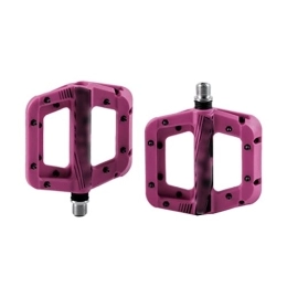 OLGYN Pedales de bicicleta de montaña OLGYN Pedal de Bicicleta de montaña antivibración Pedal de Bicicleta de Nylon liviano Pedal de Bicicleta Antideslizante de Fibra de Nylon Ligera (Color : Purple)