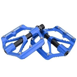 Pedal de 3 Rodamientos para Bicicleta, Fácil de Instalar, Superficie de Paleta de 9,3 Cm, Rodamiento de Mecanizado CNC, Sellado de Rodamiento de Bicicleta de Montaña, Pedal para Bicicletas(Azul)