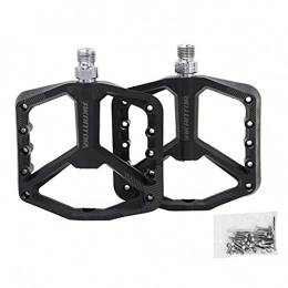 Bekasa Pedales de bicicleta de montaña Pedal de bicicleta Bicicleta Plataforma de ciclismo Pedales de bicicleta de montaña Footboard Nylon Fibra MTB Pedales Ligero Road Riding Bicicleta Pedal (negro)