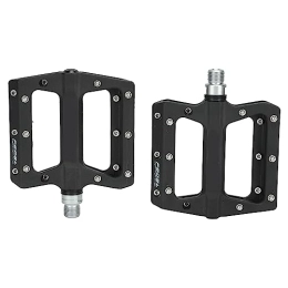 Changor Repuesta Pedal de Bicicleta de Montaña, Pedal de Bicicleta Reemplazo Fino Confiable Fácil Identificación Fibra de Nylon Acero 1 Par para Reemplazo(Negro)