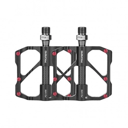 Pedales de Bicicleta de montaña Pedal de Bicicleta de aleación de Aluminio Ligero Antideslizante 3 rodamientos Plataforma de Ciclismo Pedales Planos para MTB BMX Bicicleta de Carretera (Negro)