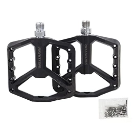 Pedales de bicicleta de montaña, Pedales de bicicleta de ciclismo Pedales de bicicleta de carretera Pedales de aluminio + nylon doble antideslizante diseño para bicicleta de montaña BMX (negro)