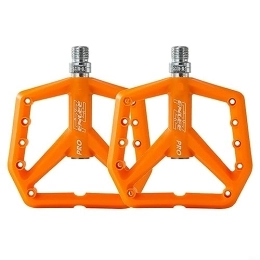 SPORTARC Repuesta Pedales de bicicleta de montaña, Pedales de nailon para bicicleta, Rodamientos sellados Pedales de bicicleta, Pedales antideslizantes ensanchados para bicicleta Palin Downhill, naranja