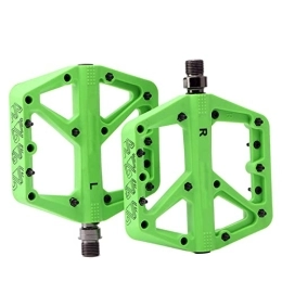 AXOINLEXER Pedales de bicicleta de montaña Pedales de Bicicleta, Pedal de Bicicleta de Montaña con Rodamiento Sellado de Aleación de Aluminio, Pedales de Bici Antideslizantes para BMX MTB, Verde