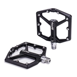 Pedales MTB MTB CNC Pedal Plano de aleación de Aluminio Soy Rodamientos Lisos de Bicicleta Enduro 9/16 Hilo Grande Área Grande Pedales Bicicleta MontañA (Color : JT07-BLACK)