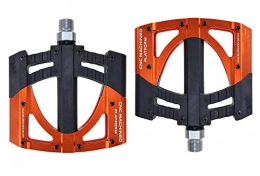 SlimpleStudio Pedales de bicicleta de montaña SlimpleStudio MTB Antideslizante Pedales Ciclismo Durable, Pedal de rodamiento de Pedal de Bicicleta de 3 rodamientos-Naranja